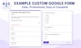 create a custom google form for your business