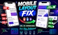 fix HTML CSS responsive mobile layout and website design issues