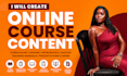 online course content curriculum and elearning training materials