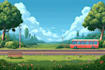 create custom pixel art backgrounds and game scenes