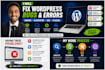 fix wordpress bugs, errors, and elementor issues