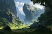 illustrate beautiful flat landscape illustration art