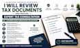 review tax documents and provide expert tax consultation