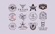 do western authentic cattle brand logo design