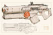 create weapon design and illustration