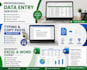 do data entry, typing, copy paste, microsoft excel and word