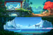 create custom pixel art backgrounds and game scenes