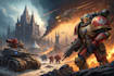 do a beautiful digital warhammer 40k and illustrations