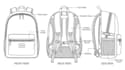 design custom bag sketch, handbag design and technical drawing