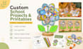 design classroom crafts, printables and teaching resources