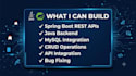 develop java spring boot rest API and backend applications