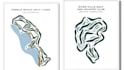 design a professional custom golf course map in vector format for print