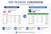 do data entry, microsoft excel, and PDF to excel conversion