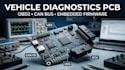 design vehicle diagnostics pcb, obd2 can bus and embedded firmware