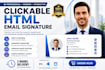 make clickable HTML email signature for gmail outlook apple mail and mac