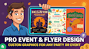 design a unique event, party, and halloween flyer poster