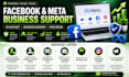 fix facebook ad account, meta business manager, and page issues
