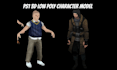 design rig animate low poly 3d model retro ps1 psx n64 3d low poly character