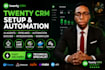 fix setup and automate twenty CRM pipelines, ai agents docker and integrations