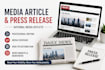 write and publish media coverage for eb1a eb2 niw