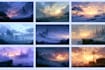 draw landscape illustration and background concept art, nft
