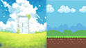 draw pixel art scene and background for your game