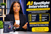 create a professional ai spotlight interview video for your brand