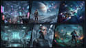 paint concept art, sci fi illustration and sci fi art