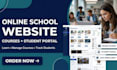 create an online school website with courses and portal