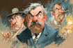 draw artistic cartoon caricatures