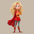 design cute boy and girl superhero characters