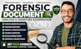 do forensic document analysis signature analysis forged signature review report