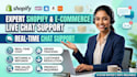 be your shopify and e commerce customer support specialist for live chat