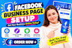 do facebook business page setup, create and optimize social media page setup
