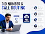 setup sip trunking, did numbers, voip calling and cloud pbx