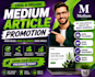 do viral medium article promotion, boost medium followers, increase engagement