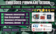 design embedded firmware for mcu stm32, ti, microchip, esp32