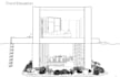 draft elevation orthographic drawings, isometric plan view for building exterior