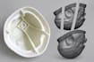 design 3d silicone mold slip casting ceramic plaster pottery mold 3d printing
