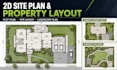 draft 2d site plans, property layouts, plot plans and landscape site plans
