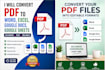 convert PDF to word, excel,docs and sheets