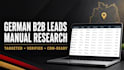 manually research verified german b2b leads, decision makers