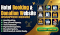build hotel booking website with payment integration and donation website