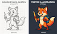 redraw or convert logo to vector