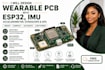design wearable pcb with esp32 im accelerometer gyroscope and gps