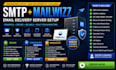 setup unlimited SMTP warmup server mailwizz for bulk email sending campaigns
