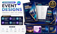 do editable canva event program booklet conference agenda and flyer template