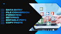 provide data entry, data cleaning, and copy paste services