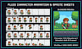 do 8 bit 16 bit 32 bit pixel art character animation sprite sheet game assets