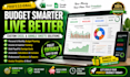 design editable excel spreadsheet, google sheets budget tracker invoice template